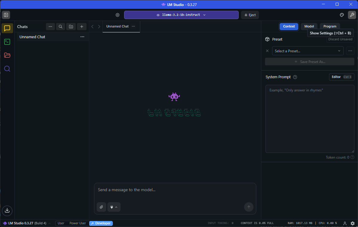 LM Studio model sampling